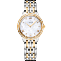 27.5毫米, 精钢-黄色18 k金表壳 搭配 精钢-黄色18 k金表链