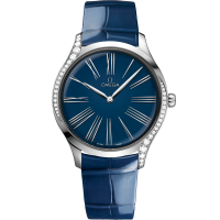 39毫米, 精钢表壳 搭配 皮表带