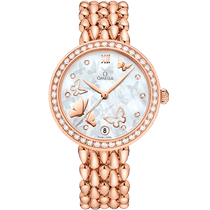 碟飞<span class="nowrap">系列</span> 32.7毫米, 红色k金表壳 搭配 红色k金表链 - 42455332055006