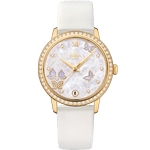 碟飞<span class="nowrap">系列</span> 32.7毫米, 黄色18 k金表壳 搭配 皮表带 - 42457332055003