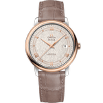 碟飞<span class="nowrap">系列</span> 39.5毫米, 精钢-红金表壳 搭配 皮表带 - 42423402002003