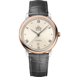 碟飞<span class="nowrap">系列</span> 39.5毫米, 精钢-红金表壳 搭配 皮表带 - 42423402009001