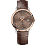 碟飞<span class="nowrap">系列</span> 39.5毫米, 精钢-红金表壳 搭配 皮表带 - 42423402013001