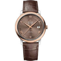 碟飞<span class="nowrap">系列</span> 39.5毫米, 精钢-红金表壳 搭配 皮表带 - 42423402013001