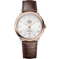 碟飞<span class="nowrap">系列</span> 39.5毫米, 精钢-红金表壳 搭配 皮表带 - 42423402052001