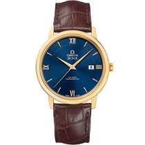 碟飞<span class="nowrap">系列</span> 39.5毫米, 黄色18 k金表壳 搭配 皮表带 - 42453402003001