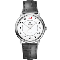 碟飞<span class="nowrap">系列</span> 39.5毫米, 白色k金表壳 搭配 皮表带 - 42453402004002