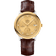 碟飞<span class="nowrap">系列</span> 39.5毫米, 精钢-黄色18 k金表壳 搭配 皮表带 - 42423402158001