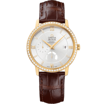 碟飞<span class="nowrap">系列</span> 39.5毫米, 黄色18 k金表壳 搭配 皮表带 - 42458402152001