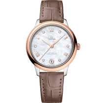 碟飞<span class="nowrap">系列</span> 34毫米, 精钢-Sedna™ 18k金表壳 搭配 皮表带 - 43423342055001