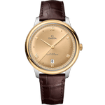 碟飞<span class="nowrap">系列</span> 40毫米, 精钢-黄色18 k金表壳 搭配 皮表带 - 43423402008001