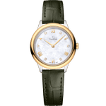 碟飞<span class="nowrap">系列</span> 27.5毫米, 精钢-黄色18 k金表壳 搭配 皮表带 - 43423286055001