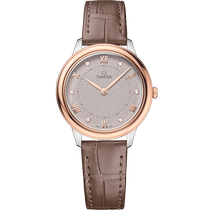 碟飞系列 典雅<span class="nowrap">腕表</span> 30毫米, 精钢-Sedna&trade; 18k金表壳 搭配 皮表带 - 43423306052001