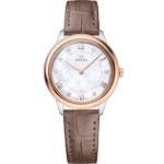 碟飞<span class="nowrap">系列</span> 30毫米, 精钢-Sedna™ 18k金表壳 搭配 皮表带 - 43423306055001