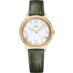 碟飞<span class="nowrap">系列</span> 30毫米, 黄色18 k金表壳 搭配 皮表带 - 43458306055002