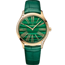 碟飞<span class="nowrap">系列</span> 36毫米, Moonshine 18k金表壳 搭配 皮表带 - 42858366099001