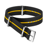 NATO<span class="nowrap">表带</span> - 尼龙, 黑色和黄色 - 031CWZ014683w