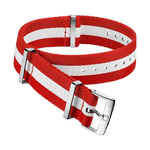 NATO<span class="nowrap">表带</span> - 尼龙, 红色和白色 - 031CWZ010624w