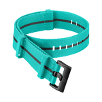 NATO<span class="nowrap">表带</span> - 尼龙, 绿松石色和黑色 - 031Z019988W