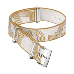 NATO<span class="nowrap">表带</span> - 尼龙, 黄色和白色 - 031Z019139W