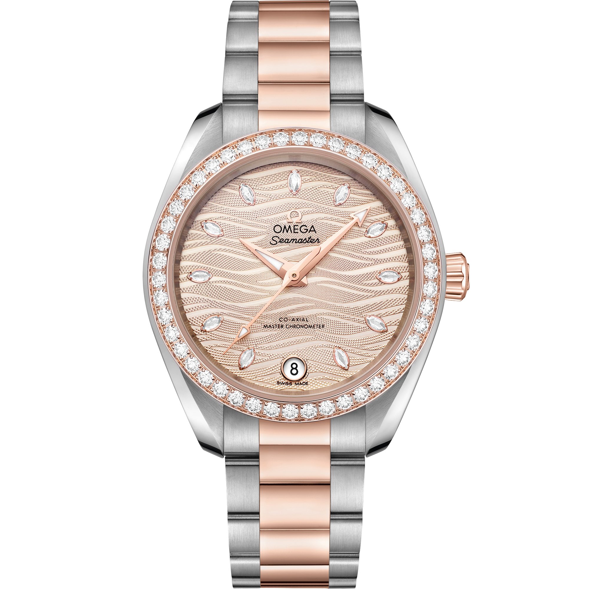海马系列 AQUA TERRA 150米腕表 34毫米, 精钢-Sedna™ 18k金表壳 搭配 精钢-Sedna™ 18k金表链 - 220.25.34.20.59.001 - 影像 1