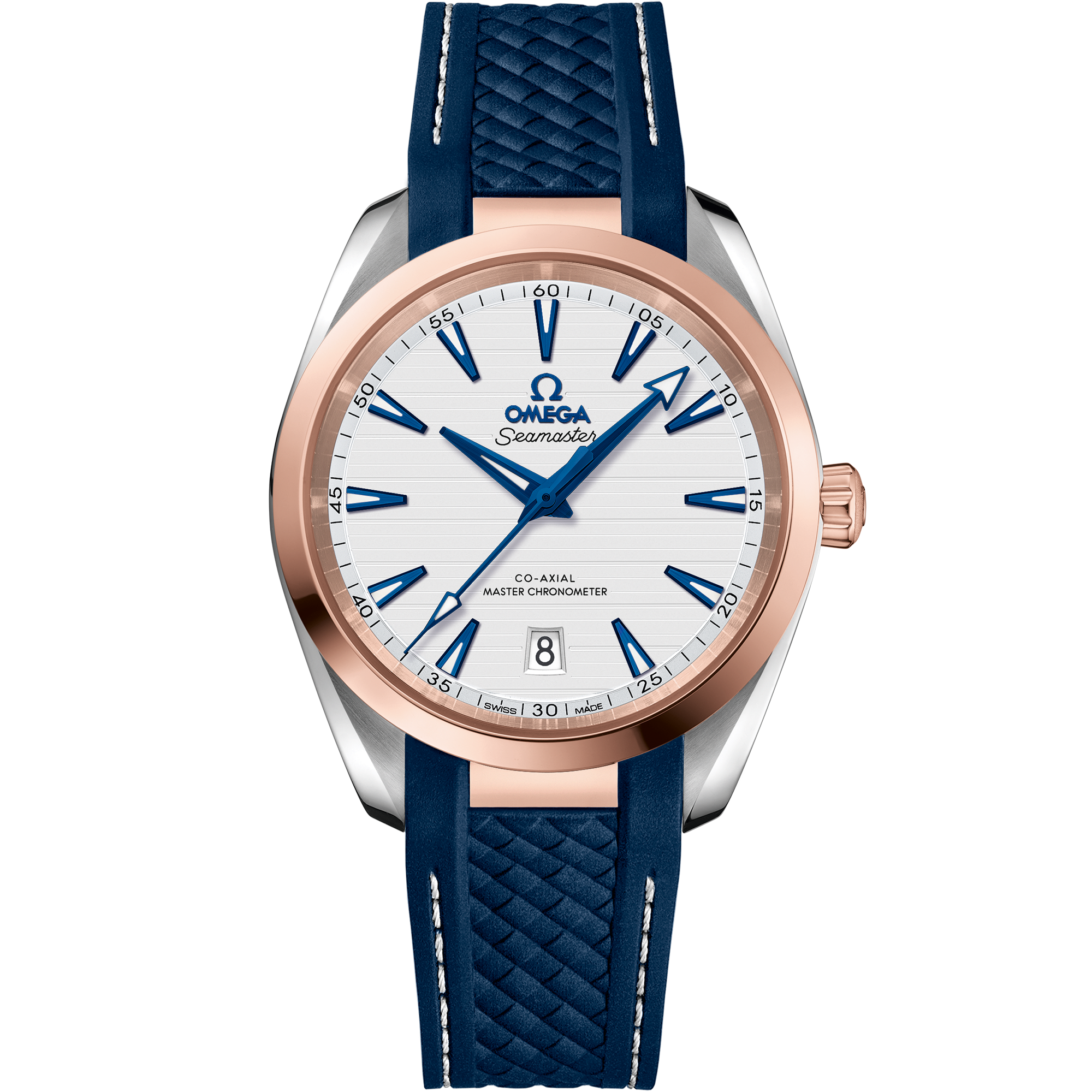海马系列 AQUA TERRA 150米腕表 38毫米, 精钢-Sedna™ 18k金表壳 搭配 橡胶表带 - 220.22.38.20.02.001 - 影像 1