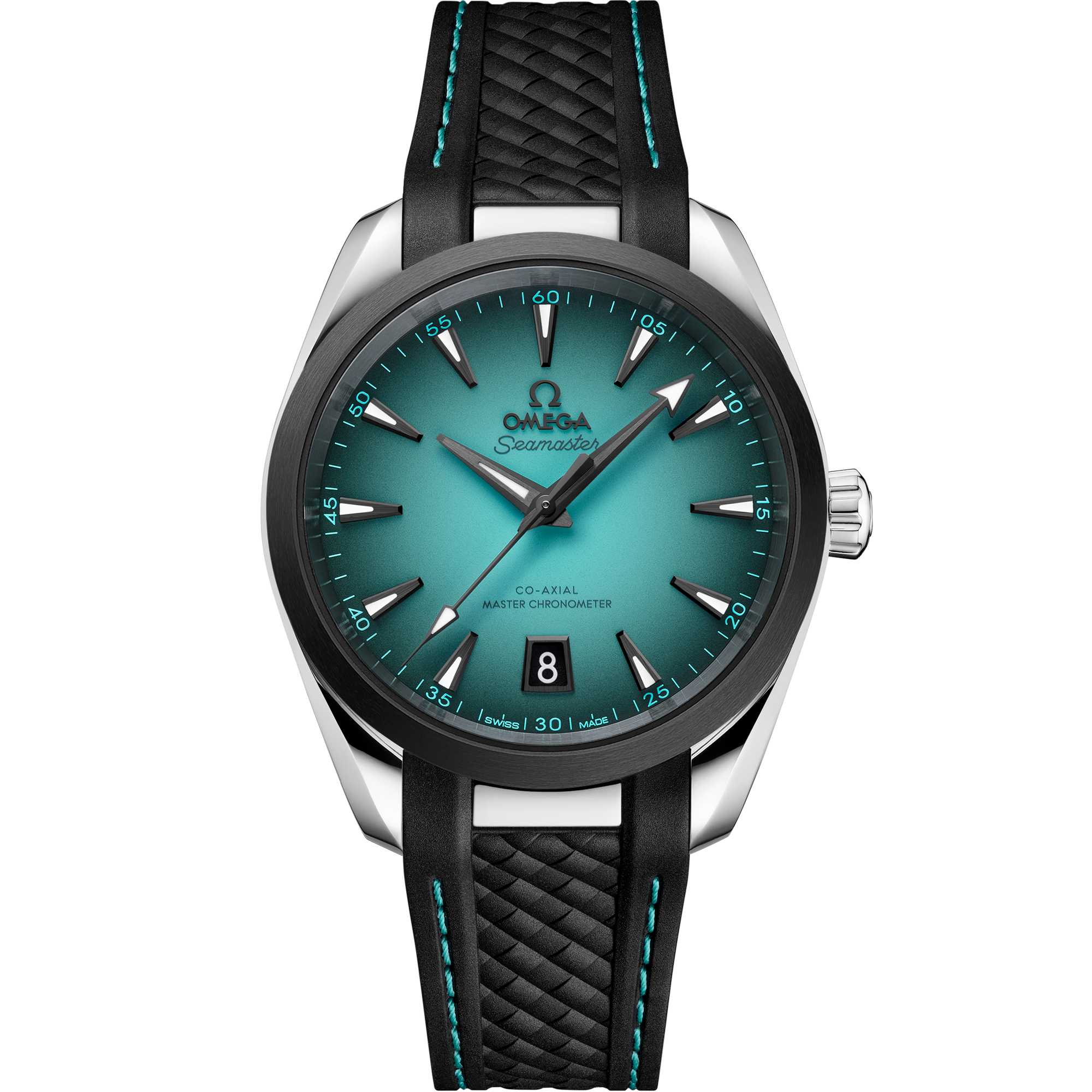 海马系列 AQUA TERRA 150米腕表 38毫米, 精钢表壳 搭配 橡胶表带 - 220.32.38.20.03.001 - 影像 1