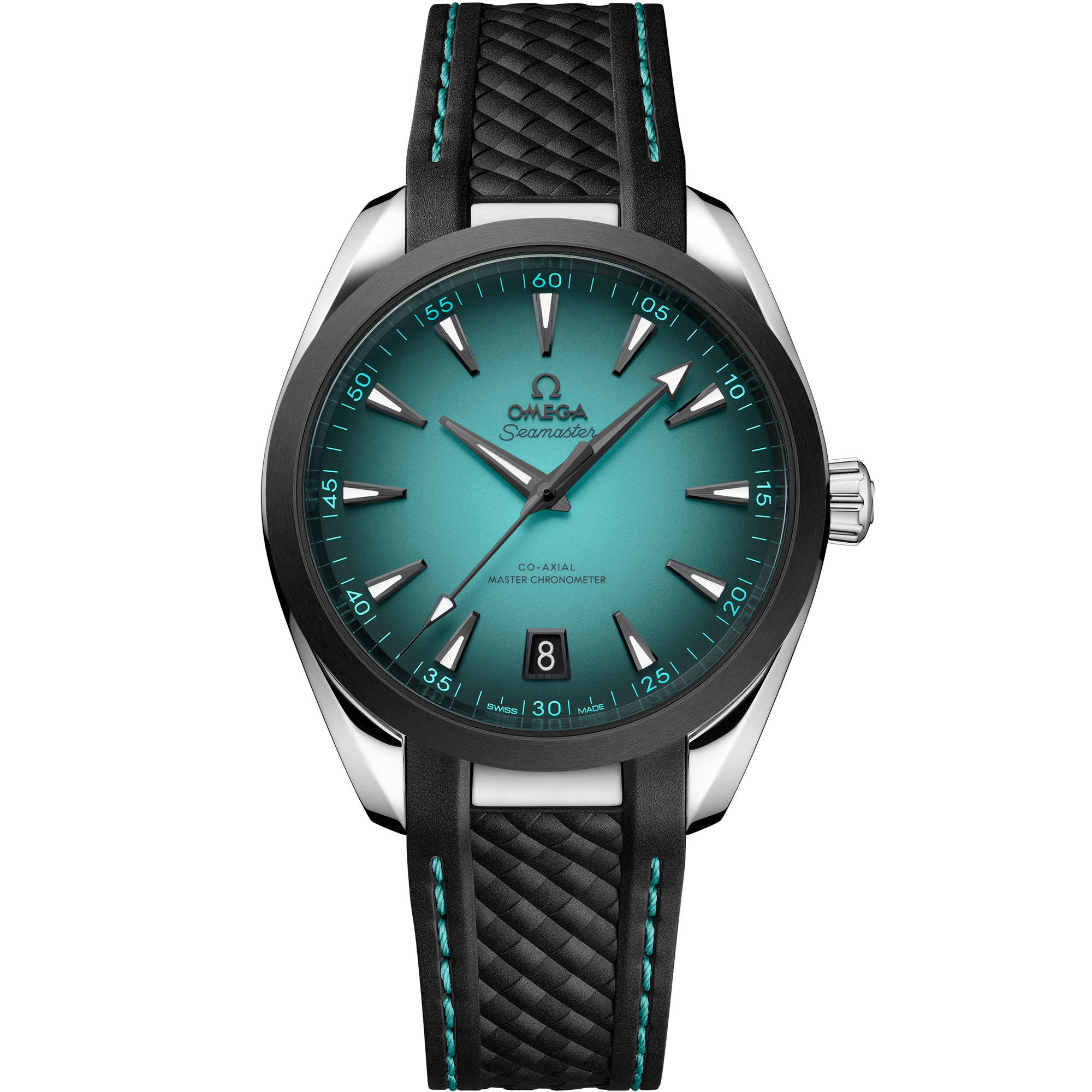 海马系列 AQUA TERRA 150米腕表 41毫米, 精钢表壳 搭配 橡胶表带 - 220.32.41.21.03.001 - 影像 1