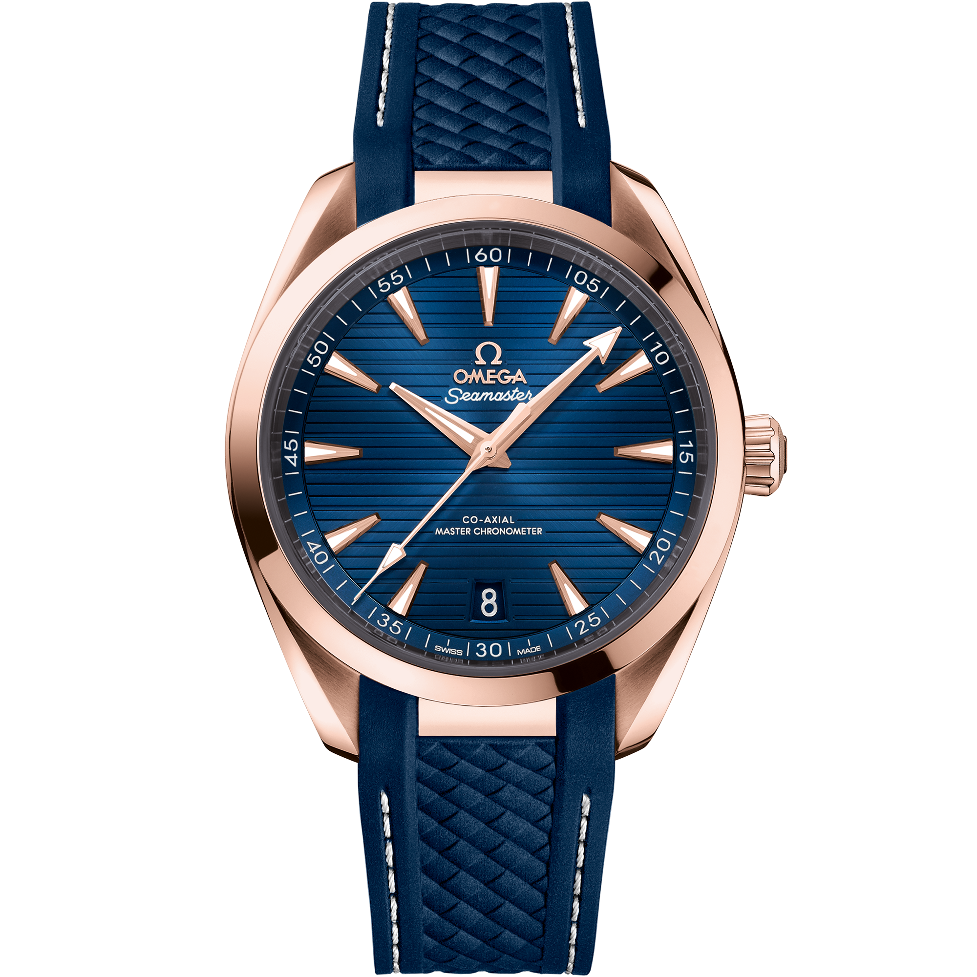 海马系列 AQUA TERRA 150米腕表 41毫米, Sedna™ 18k金表壳 搭配 橡胶表带 - 220.52.41.21.03.001 - 影像 1