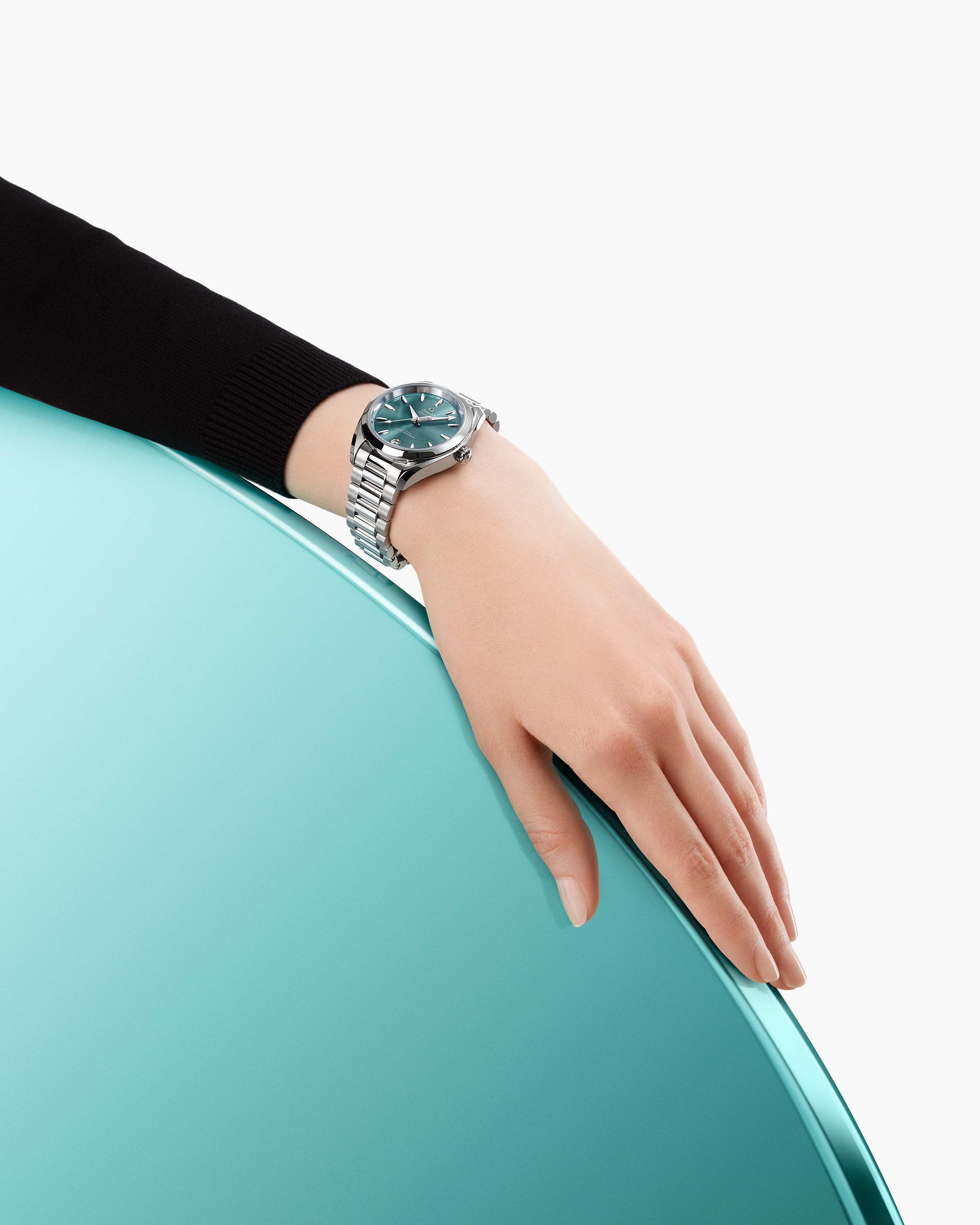 海马系列AQUA TERRA SHADES腕表 34毫米, 精钢表壳 搭配 精钢表链 - 220.10.34.20.10.001 - 影像 3