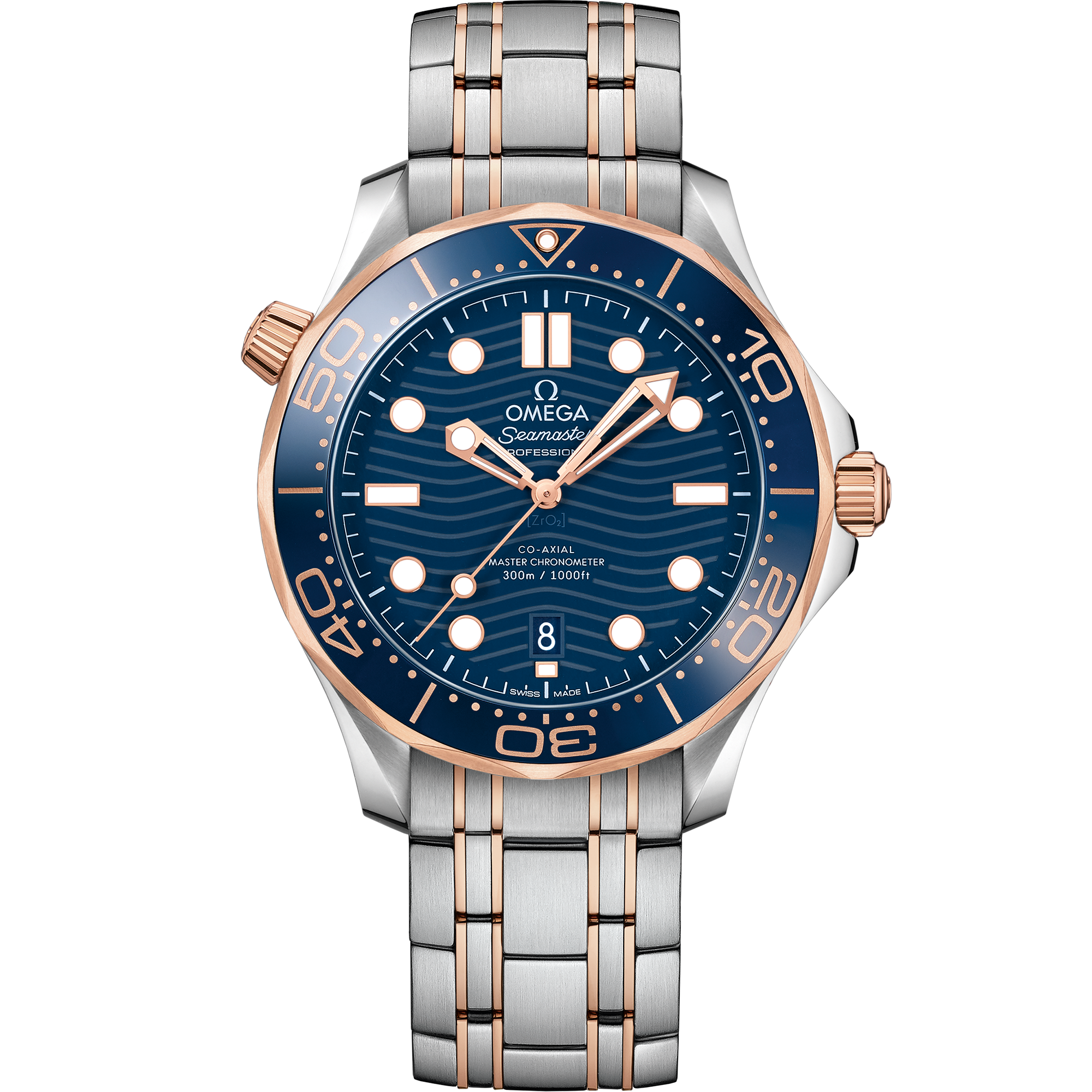 海马系列 300米潜水表 42毫米, 精钢-Sedna™ 18k金表壳 搭配 精钢-Sedna™ 18k金表链 - 210.20.42.20.03.002 - 影像 1