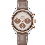 超霸<span class="nowrap">系列</span> 38毫米, 精钢-Sedna™ 18k金表壳 搭配 皮表带 - 32428385002002