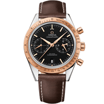 超霸<span class="nowrap">系列</span> 41.5毫米, 精钢-红金表壳 搭配 皮表带 - 33122425101001