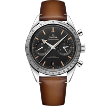 超霸<span class="nowrap">系列</span> 40.5毫米, 精钢表壳 搭配 皮表带 - 33212415101001