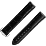 两件式<span class="nowrap">表带</span> - 黑色鳄鱼皮表带，搭配折叠表扣 - 032CUZ007467W