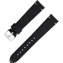 两件式<span class="nowrap">表带</span> - 黑色皮表带，搭配针扣 - 032CUZ006675W