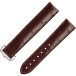两件式<span class="nowrap">表带</span> - 棕色鳄鱼皮表带，搭配折叠表扣 - 98000115W