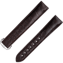 两件式<span class="nowrap">表带</span> - 棕色鳄鱼皮表带，搭配折叠表扣 - 98000275W