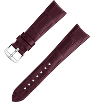 两件式<span class="nowrap">表带</span> - 勃艮第红色鳄鱼皮表带，搭配针扣 - 032CUZ009877W