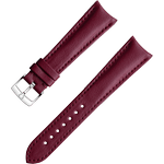 两件式<span class="nowrap">表带</span> - 勃艮第红色素革表带，搭配针扣 - 032Z017137W
