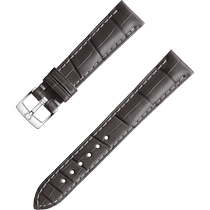 两件式<span class="nowrap">表带</span> - 灰色鳄鱼皮表带，搭配针扣 - 032CUZ007262W
