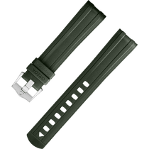 两件式<span class="nowrap">表带</span> - 绿色橡胶表带，搭配针扣，适用于海马系列300米潜水表 - 032Z017210W