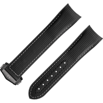 两件式<span class="nowrap">表带</span> - 黑色橡胶表带，搭配折叠表扣，适用于海马系列海洋宇宙600米腕表 - 032CVZ005517W