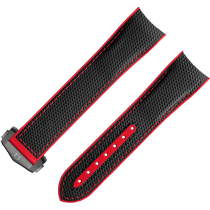 两件式<span class="nowrap">表带</span> - 黑色橡胶表带，搭配折叠表扣，适用于海马系列海洋宇宙600米腕表 - 032CVZ005722W