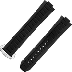 两件式<span class="nowrap">表带</span> - 黑色橡胶表带，搭配折叠表扣，适用于海马系列海洋宇宙600米腕表 - 032Z021353W