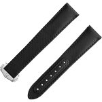 两件式<span class="nowrap">表带</span> - 黑色织物表带，搭配折叠表扣，适用于超霸系列月球表 - 032CWZ014117W