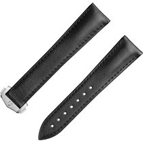 两件式<span class="nowrap">表带</span> - 黑色皮表带，搭配折叠表扣，适用于超霸系列月球表 - 032CUZ014116W