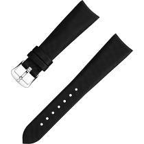 两件式<span class="nowrap">表带</span> - 科技缎面黑色表带，搭配针扣 - 032CWZ010000W